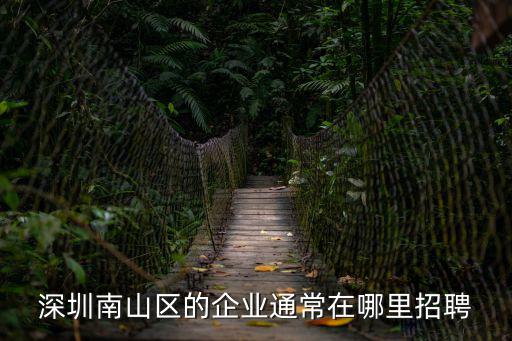 深圳南山區的企業通常在哪里招聘