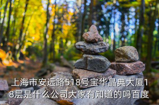 上海市安遠(yuǎn)路518號(hào)寶華晶典大廈18層是什么公司大家有知道的嗎百度