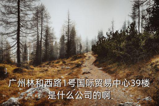 廣州林和西路1號國際貿易中心39樓是什么公司的啊
