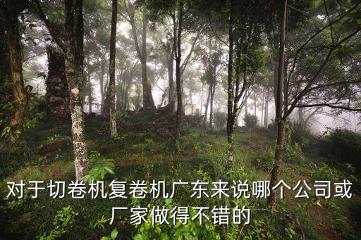 對于切卷機復卷機廣東來說哪個公司或廠家做得不錯的