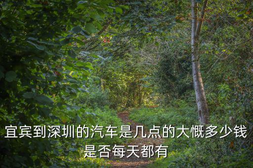 宜賓到深圳的汽車是幾點(diǎn)的大慨多少錢是否每天都有