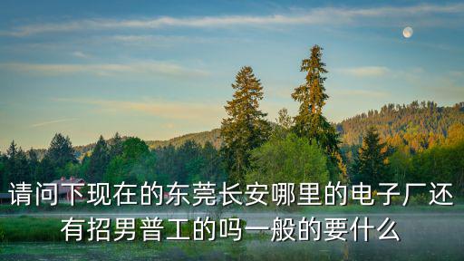 請(qǐng)問(wèn)下現(xiàn)在的東莞長(zhǎng)安哪里的電子廠還有招男普工的嗎一般的要什么