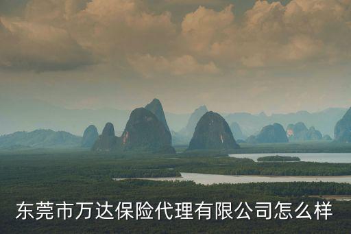 東莞市萬達保險代理有限公司怎么樣