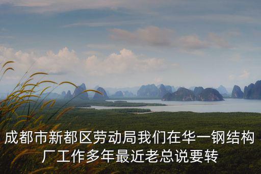 成都市新都區勞動局我們在華一鋼結構廠工作多年最近老總說要轉