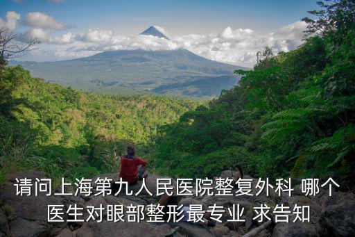 請問上海第九人民醫(yī)院整復(fù)外科 哪個醫(yī)生對眼部整形最專業(yè) 求告知