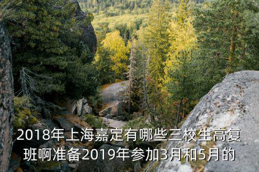 2018年上海嘉定有哪些三校生高復班啊準備2019年參加3月和5月的