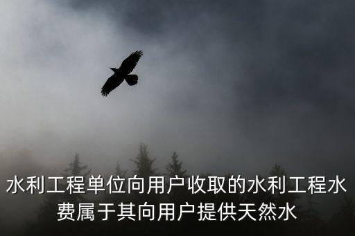 水利工程單位向用戶收取的水利工程水費屬于其向用戶提供天然水