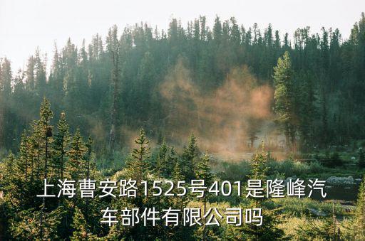 上海曹安路1525號(hào)401是隆峰汽車(chē)部件有限公司嗎