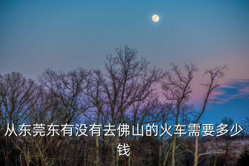 從東莞東有沒(méi)有去佛山的火車需要多少錢(qián)
