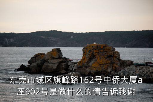 東莞市城區(qū)旗峰路162號中僑大廈a座902號是做什么的請告訴我謝