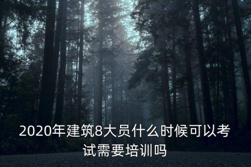 2020年建筑8大員什么時候可以考試需要培訓嗎