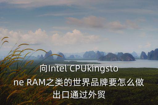 向Intel CPUkingstone RAM之類的世界品牌要怎么做出口通過外貿