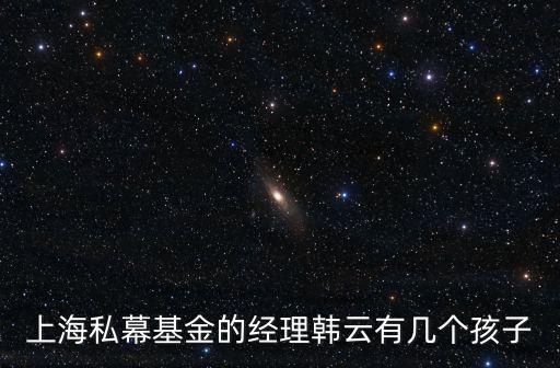 上海市 基金 李成忠，上海私幕基金的經理韓云有幾個孩子