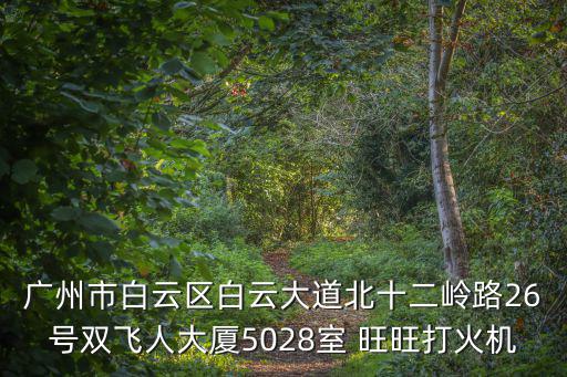 廣州市白云區(qū)白云大道北十二嶺路26號(hào)雙飛人大廈5028室 旺旺打火機(jī)