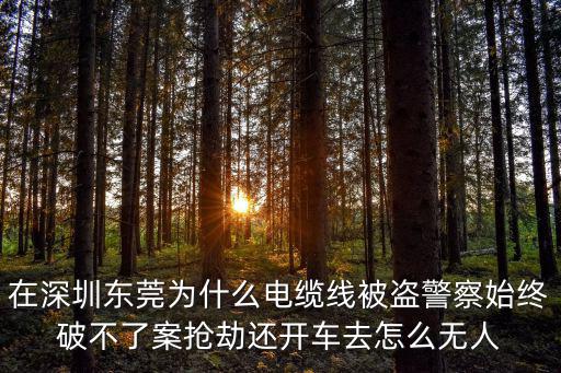 在深圳東莞為什么電纜線被盜警察始終破不了案搶劫還開車去怎么無人