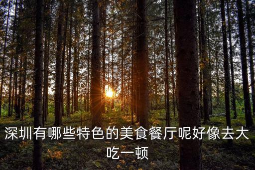 深圳有哪些特色的美食餐廳呢好像去大吃一頓