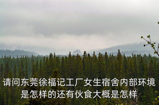 請問東莞徐福記工廠女生宿舍內部環境是怎樣的還有伙食大概是怎樣