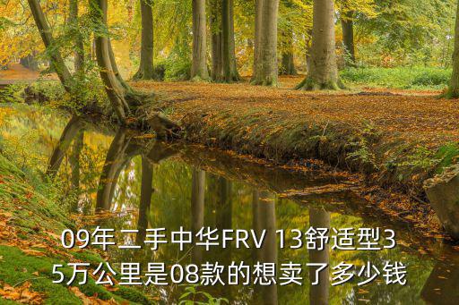 09年二手中華FRV 13舒適型35萬公里是08款的想賣了多少錢