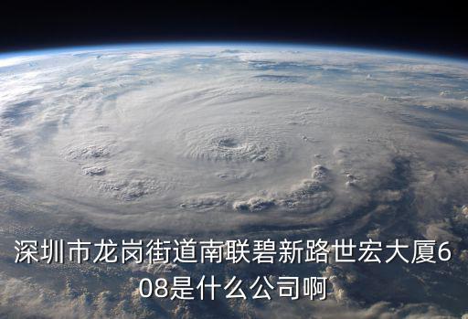 深圳市龍崗街道南聯碧新路世宏大廈608是什么公司啊