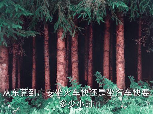 從東莞到廣安坐火車快還是坐汽車快要多少小時