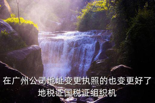 廣州市代碼證變更，在廣州公司地址變更執照的也變更好了地稅證國稅證組織機