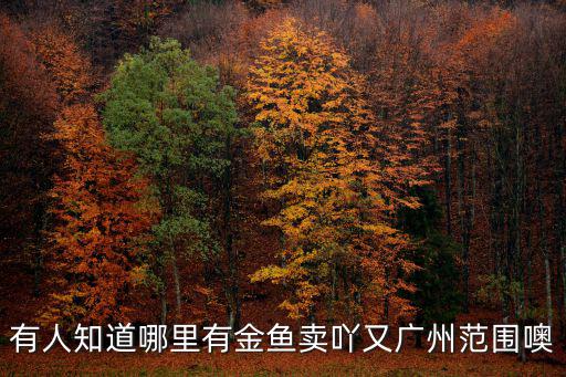有人知道哪里有金魚賣吖又廣州范圍噢