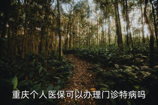 重慶個人醫(yī)保可以辦理門診特病嗎