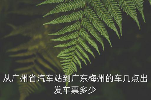 從廣州哪里做車到梅州，廣州怎么到梅縣