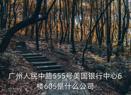 廣州人民中路555號(hào)美國(guó)銀行中心6樓605是什么公司