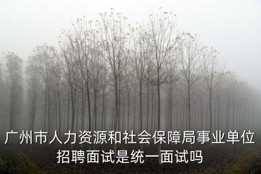 廣州市人力資源和社會保障局事業(yè)單位招聘面試是統(tǒng)一面試嗎