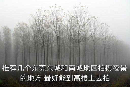 推薦幾個東莞東城和南城地區拍攝夜景的地方 最好能到高樓上去拍