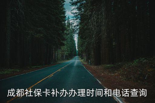 成都社保卡補辦辦理時間和電話查詢