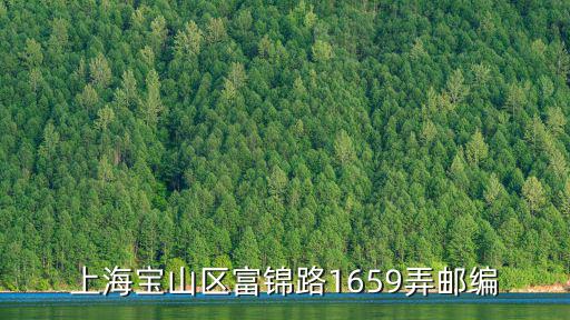 上海寶山區富錦路1659弄郵編