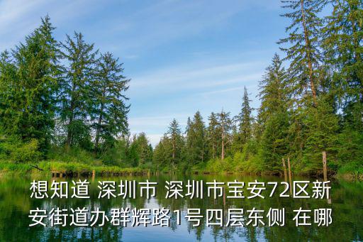 想知道 深圳市 深圳市寶安72區新安街道辦群輝路1號四層東側 在哪