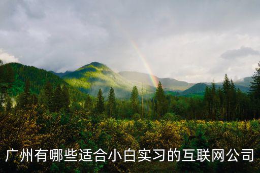 廣州有哪些適合小白實(shí)習(xí)的互聯(lián)網(wǎng)公司