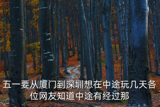 廈門到深圳有什么好玩的，廈門和深圳分別有什么好去處