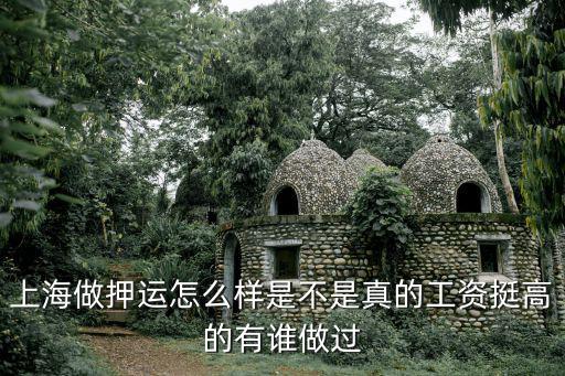 上海做押運怎么樣是不是真的工資挺高的有誰做過