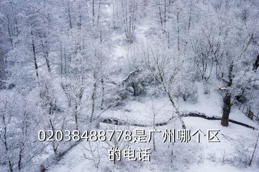02038488778是廣州哪個區的電話