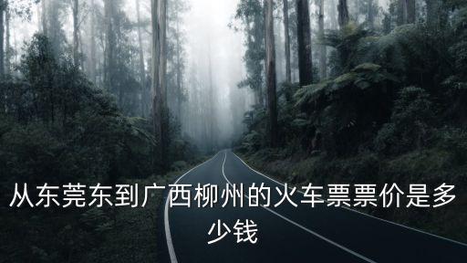 從東莞東到廣西柳州的火車票票價是多少錢