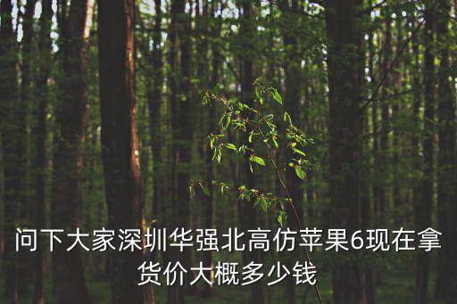 問下大家深圳華強北高仿蘋果6現(xiàn)在拿貨價大概多少錢