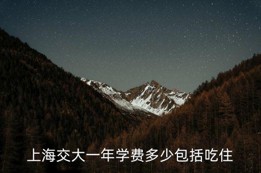上海交大一年學費多少包括吃住