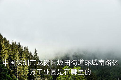 中國(guó)深圳市龍崗區(qū)坂田街道環(huán)城南路億方工業(yè)園是在哪里的