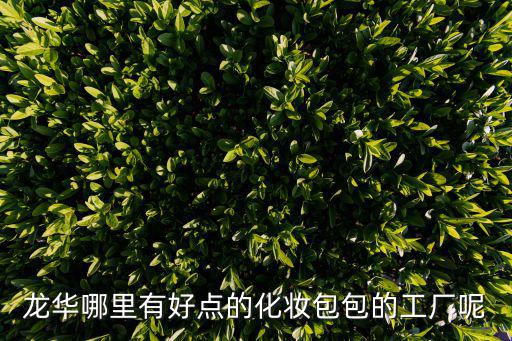 龍華哪里有好點(diǎn)的化妝包包的工廠呢