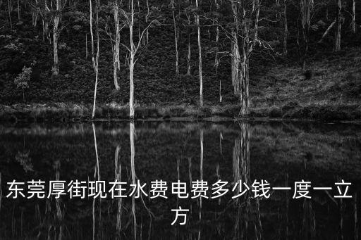 東莞厚街現(xiàn)在水費(fèi)電費(fèi)多少錢一度一立方