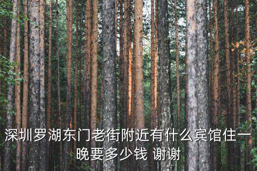 深圳羅湖東門(mén)老街附近有什么賓館住一晚要多少錢(qián) 謝謝