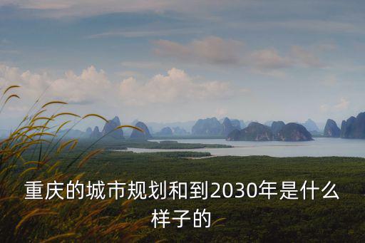 重慶的城市規劃和到2030年是什么樣子的