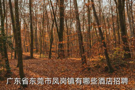 廣東省東莞市鳳崗鎮有哪些酒店招聘