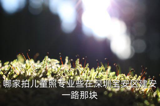 哪家拍兒童照專業些在深圳寶安區建安一路那塊