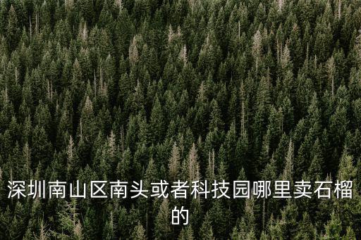 深圳南山區南頭或者科技園哪里賣石榴的