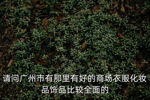 請(qǐng)問廣州市有那里有好的商場(chǎng)衣服化妝品飾品比較全面的